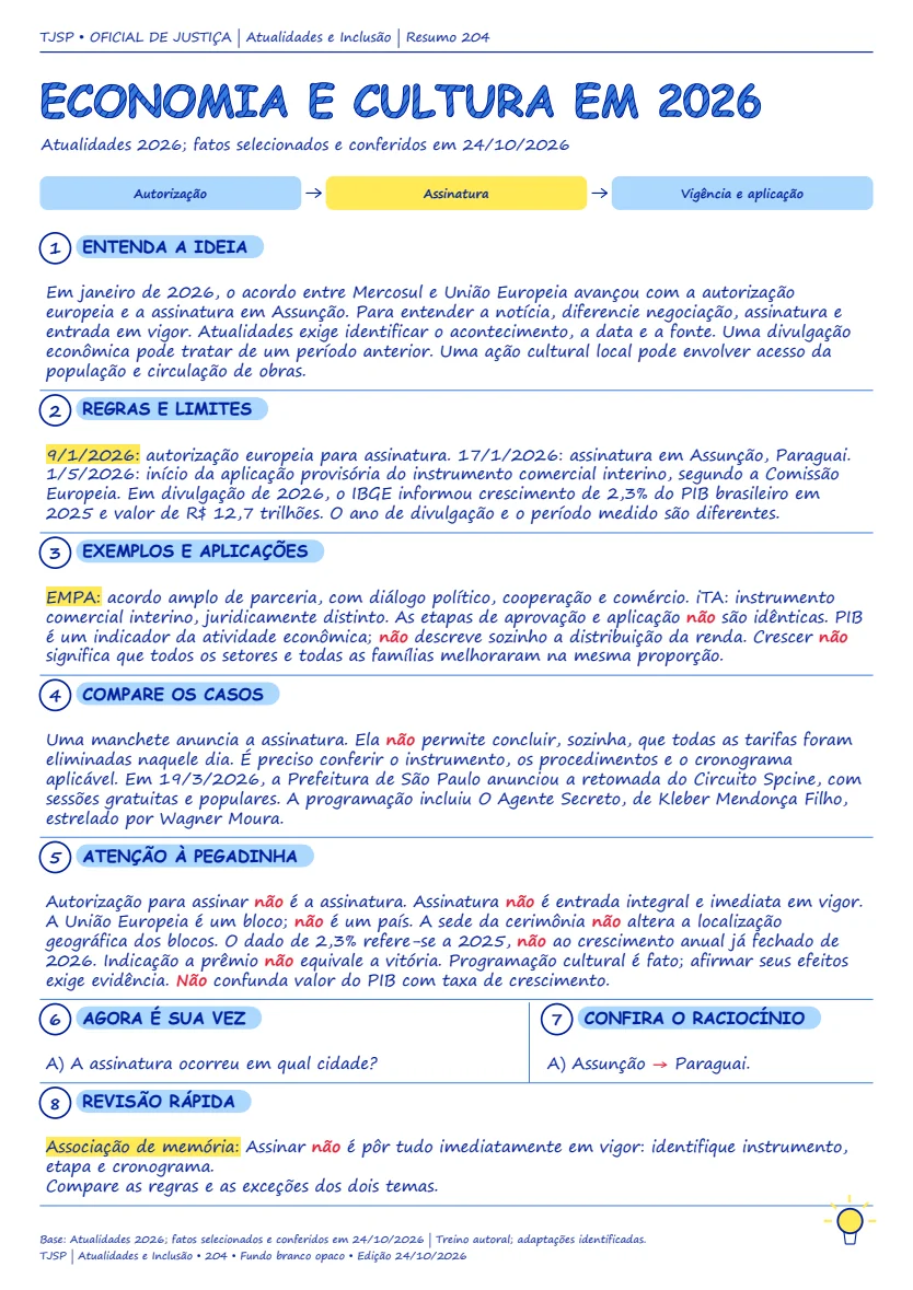 Página ilustrada TJSP Oficial de Justiça — Resumo 05